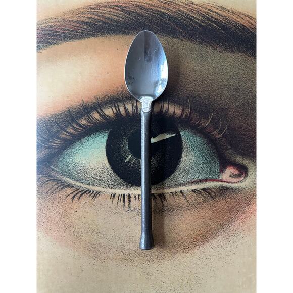 34 Pc Cambridge Stainless Steel set Modern darkened dinner dessert spoons 18/10 - Picture 8 of 14